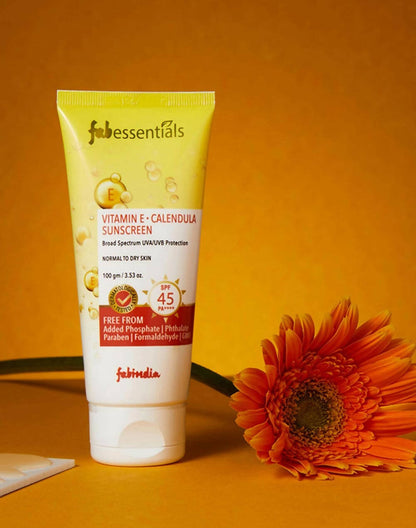 Fabessentials Vitamin E Calendula Sunscreen SPF 45 PA++++