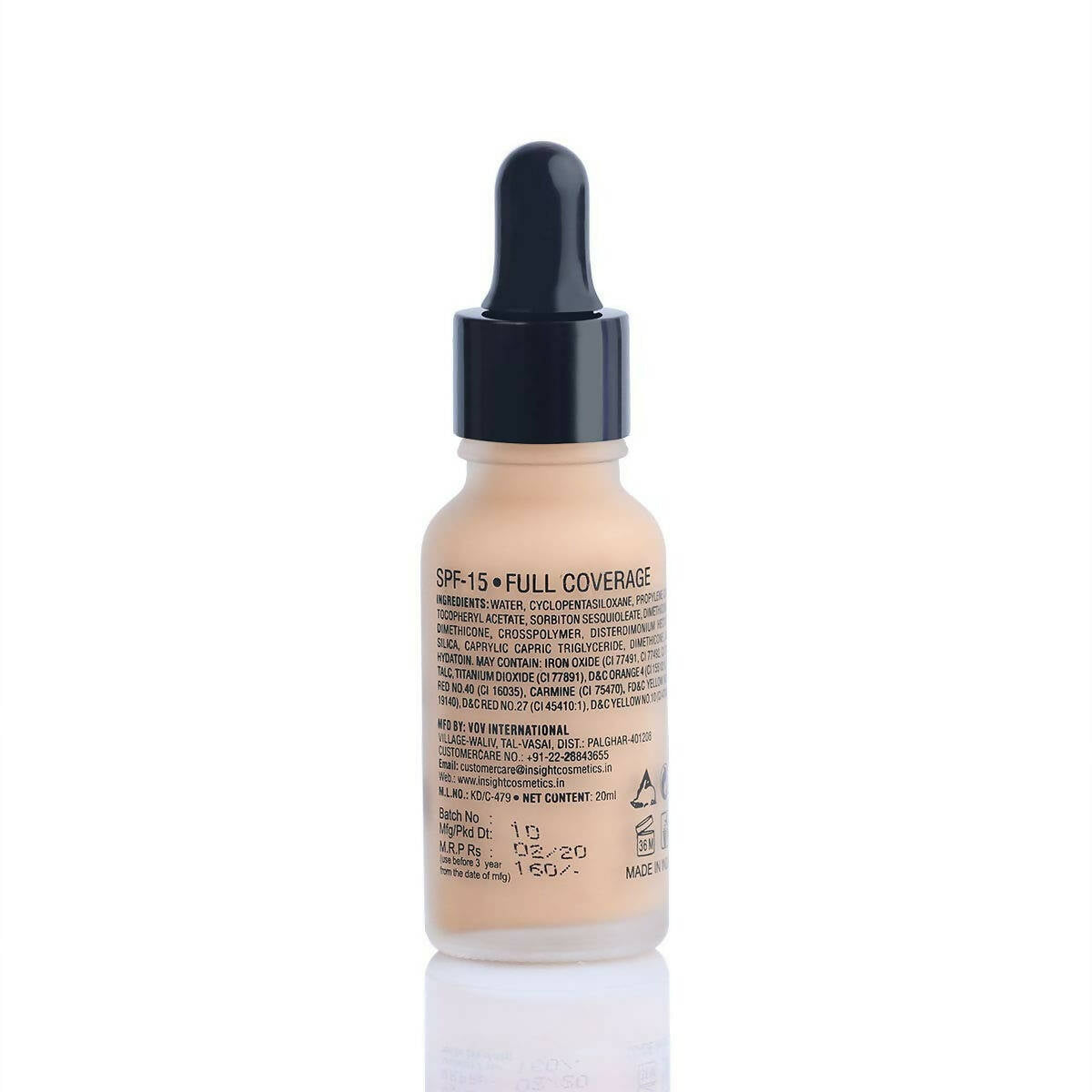 Insight Cosmetics Ultra-Thin Second Skin Long Wear Liquid Foundation - Rose Belge