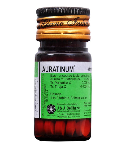 J & J Dechane Homeopathy Auratinum Tablets