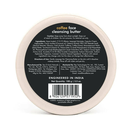 mCaffeine Coffee Face Cleansing Butter with Shea Butter & Vitamin E