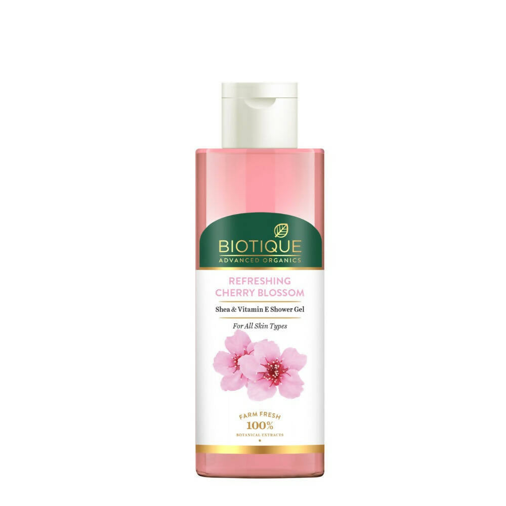Biotique Advanced Organics Refreshing Cherry Blossom Shea & Vitamin E Shower Gel - BUDNEN