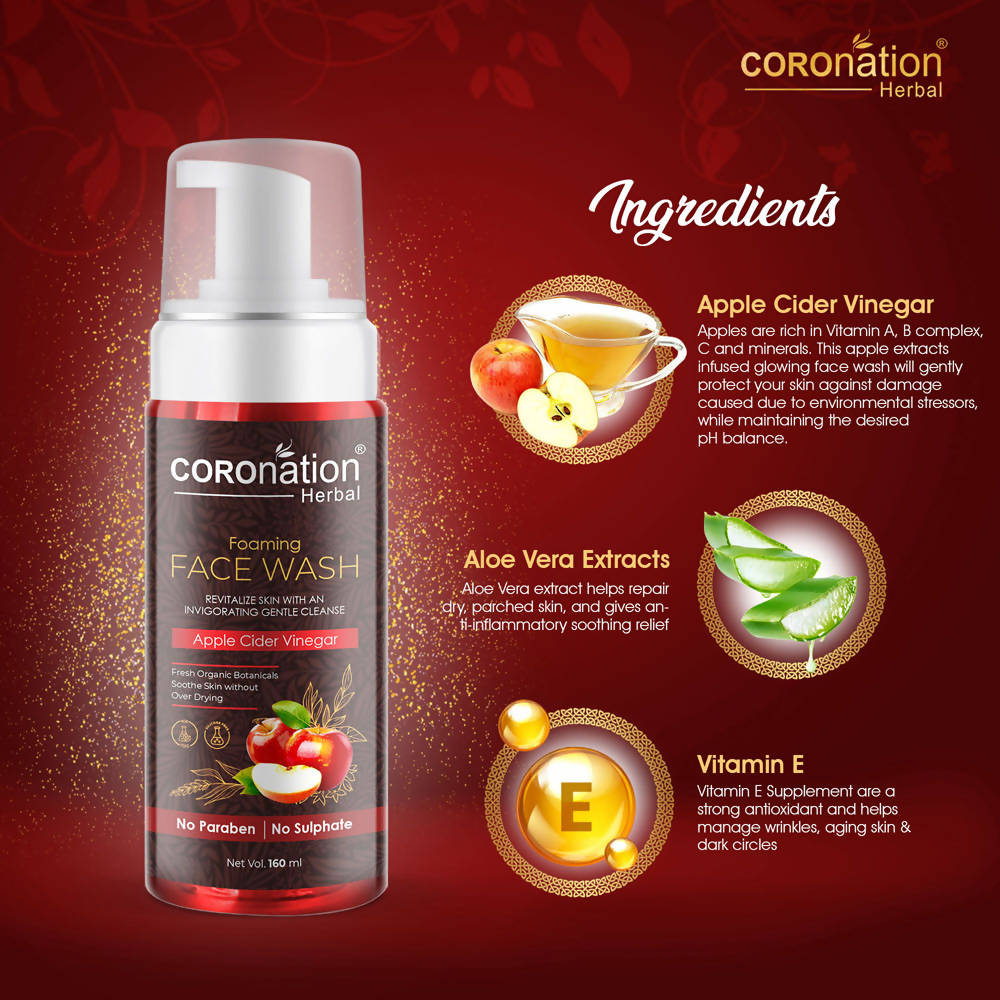 Coronation Herbal Apple Cider Vinegar Foaming Face Wash
