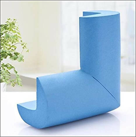 Safe-O-Kid Set of 12 Corner L Shaped Corner Guards for Kids safety- Blue-Small