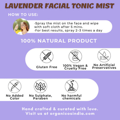 Organicos Lavender Facial Tonic Mist