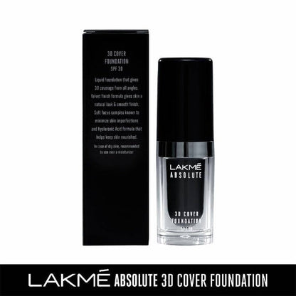 Lakme Absolute 3D Cover Foundation - Warm Natural (15 Ml)