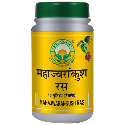 Basic Ayurveda Mahajwarankush Ras - 40 Tablet