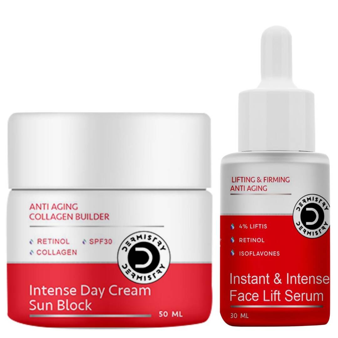 Dermistry Anti Aging Intense Day Cream Sun Block & Instant Intense Face Lift Serum