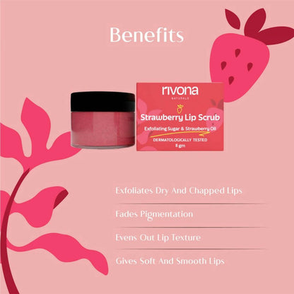 Rivona Naturals Strawberry Lip Scrub