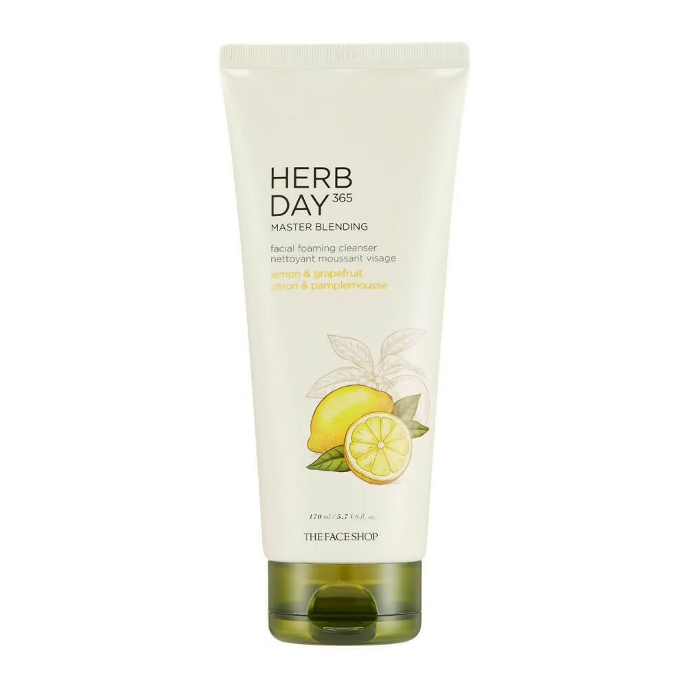 The Face Shop Herb Day 365 Master Blending Foaming Cleanser-Aloe & Green Tea - BUDNEN