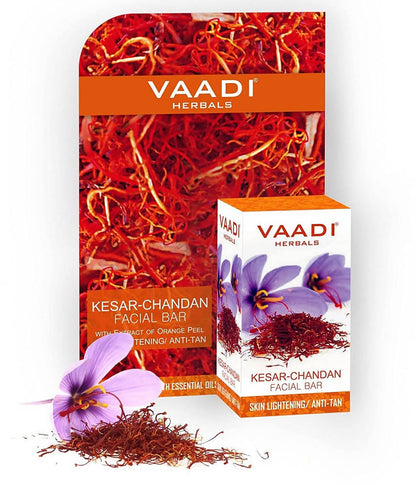 Vaadi Herbals Kesar Chandan Facial Bar With Extract Of Orange Peel