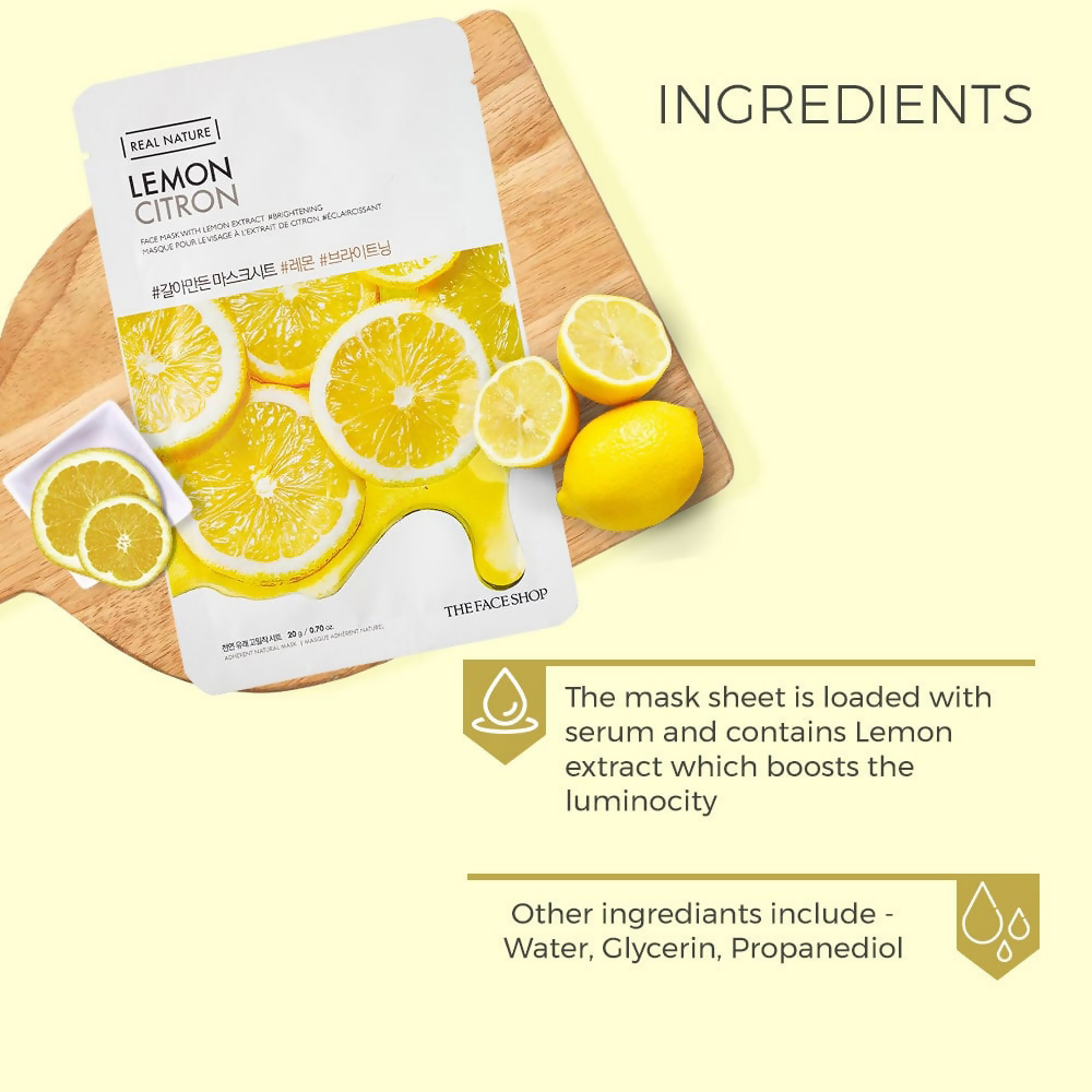 The Face Shop Real Nature Lemon Face Mask