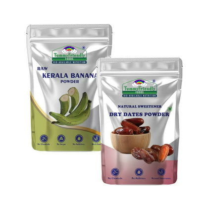 TummyFriendly Foods Dry Dates Powder and Raw Kerala Banana Powder Combo -  USA, Australia, Canada 