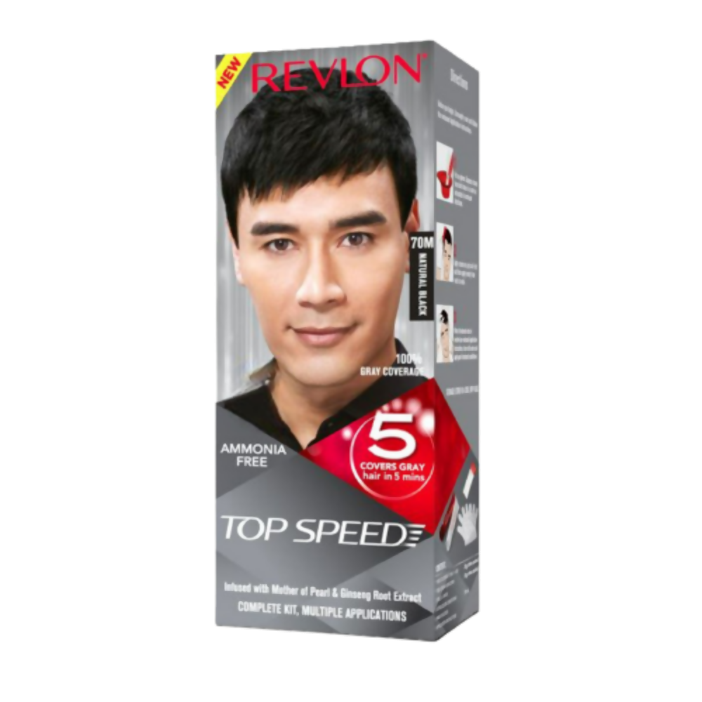 Revlon Top Speed Hair Color Small Pack Man - Natural Black 70m - BUDEN