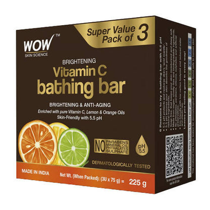 Wow Skin Science Brightening Vitamin C Bathing Bar - BUDEN