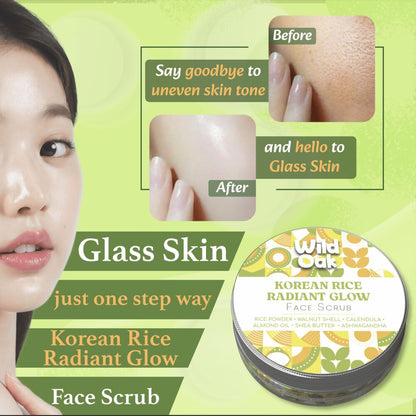 Wild Oak Korean Rice Radiant Glow Face Scrub