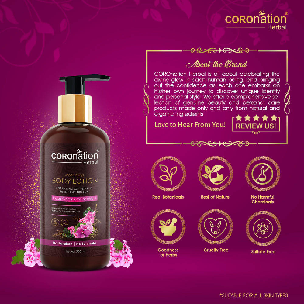 Coronation Herbal Rose Geranium Enriched Body Lotion