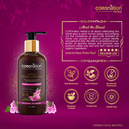 Coronation Herbal Rose Geranium Enriched Body Lotion