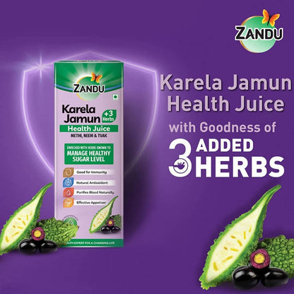 Zandu Karela Jamun + 3 Herbs Health Juice