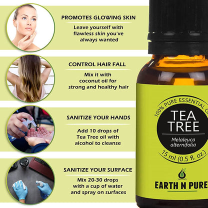 Earth N Pure Rosemary & Tea Tree Essential Oils