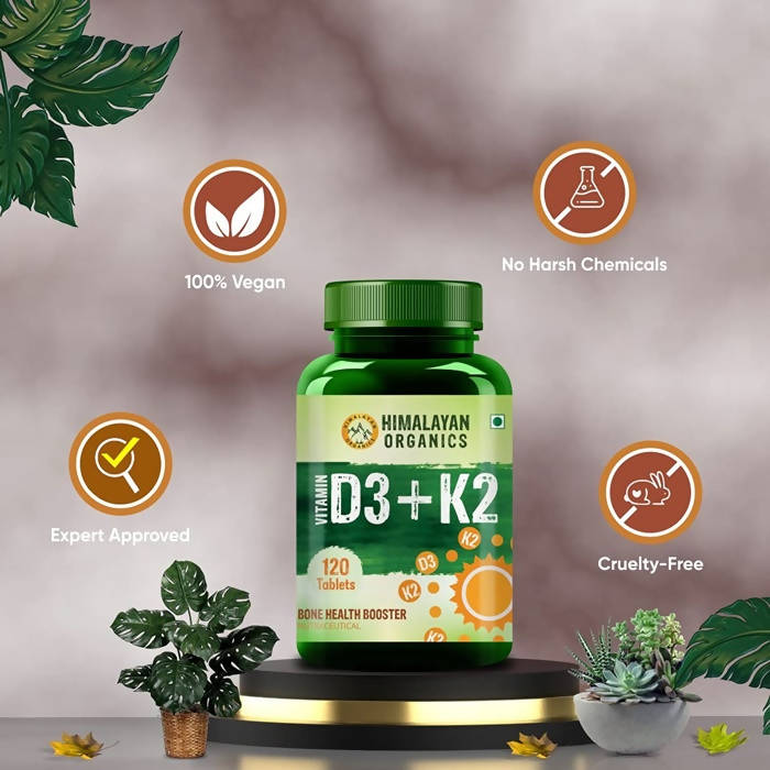 Himalayan Organics Vitamin D3 + K2 Promote Healthy Bones Nutraceutical Tablets