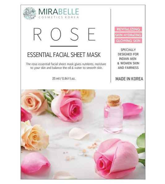 Mirabelle Korea Rose Essential Facial Sheet Mask - BUDEN