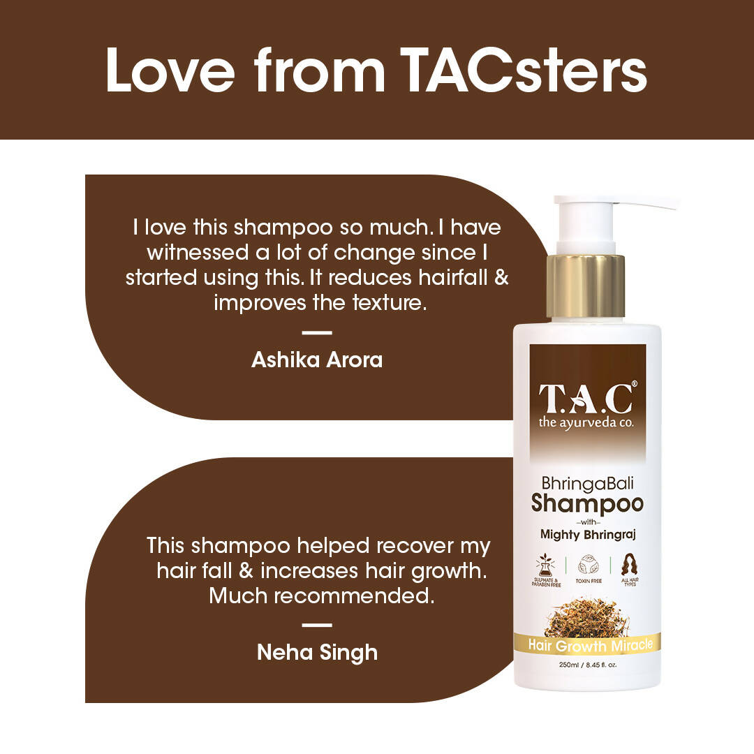 TAC - The Ayurveda Co. Bhringabali Hair Cleanser (Shampoo) for Hairfall Contrl, Anti Dandruff
