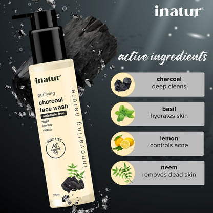 Inatur Charcoal Face Wash
