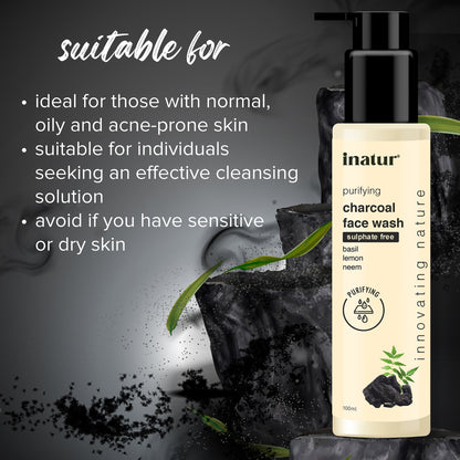 Inatur Charcoal Face Wash