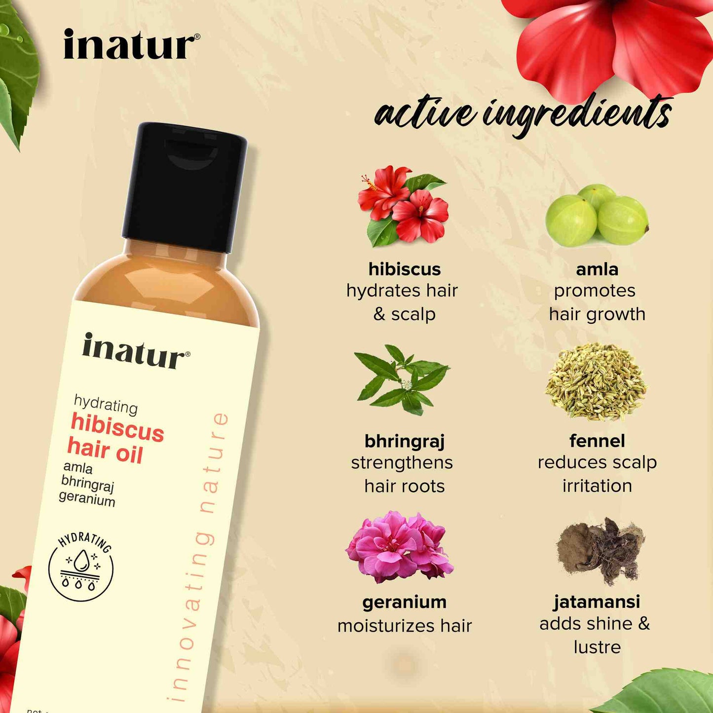 Inatur Hibiscus Hair Oil