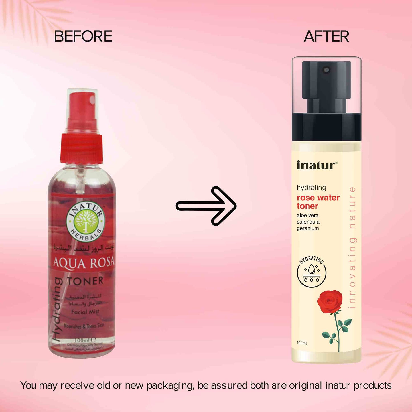 Inatur Rose Hydrosol Floral Water