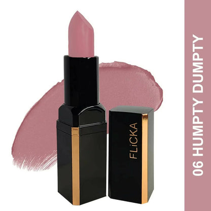 FLiCKA Lip Poetry Matte Lipstick Shade 06 Humpty Dumpty - Brown Nude