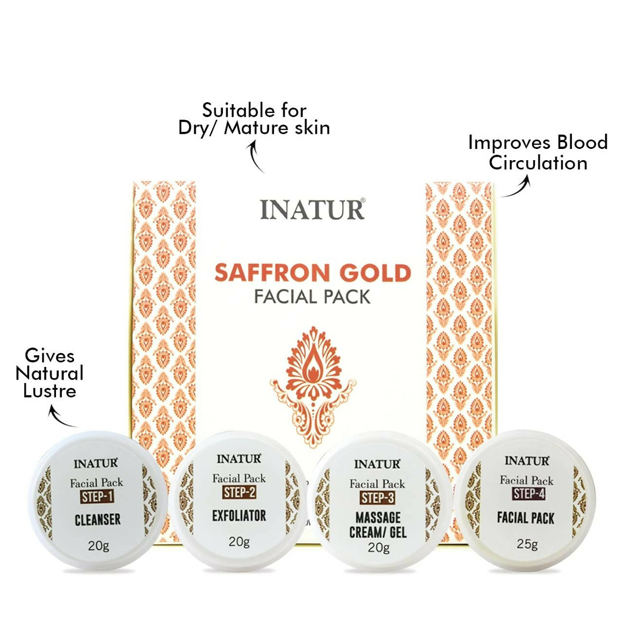 Inatur Saffron Gold Facial Kit