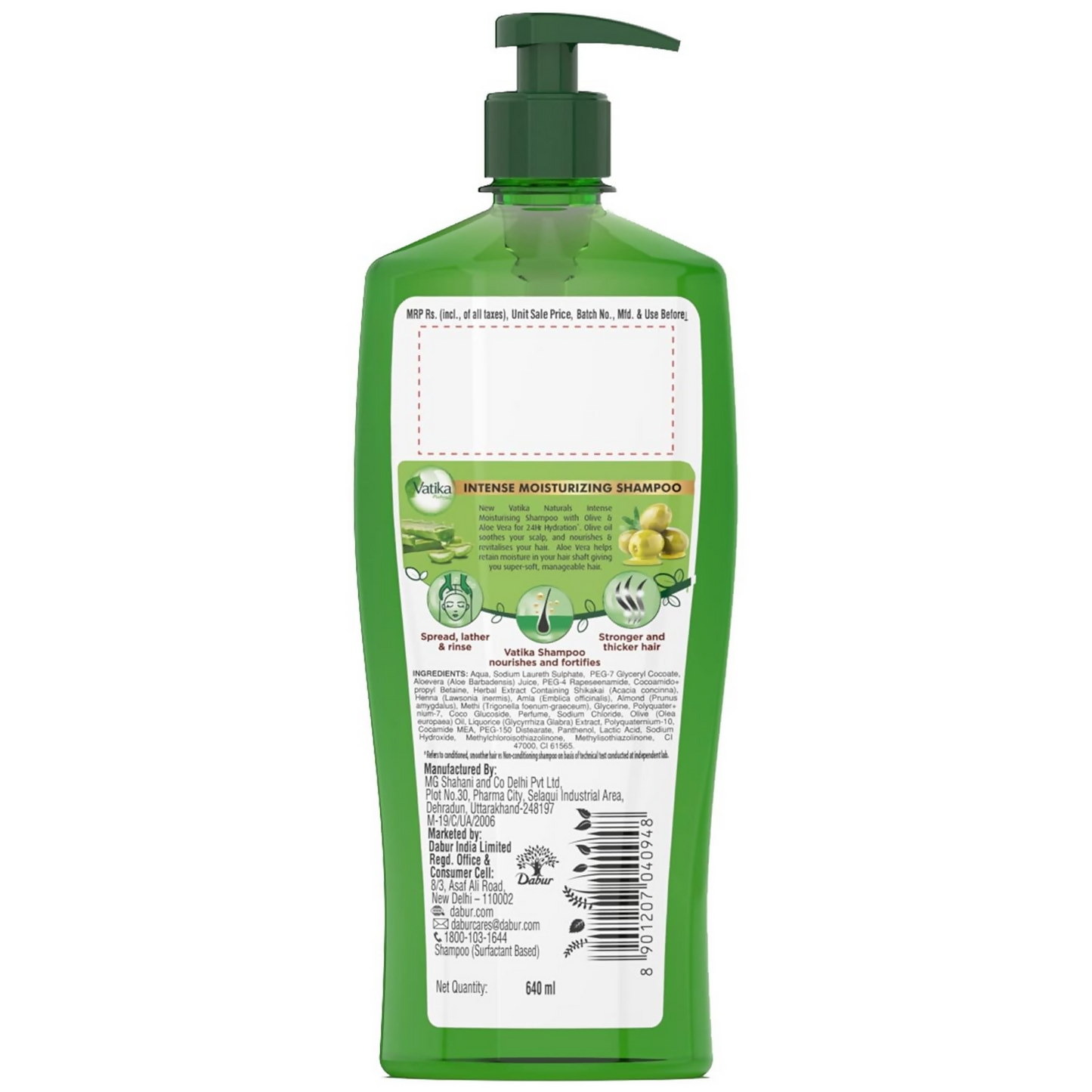 Dabur Vatika Naturals Olive & Aloe Vera Intense Moisturising Shampoo