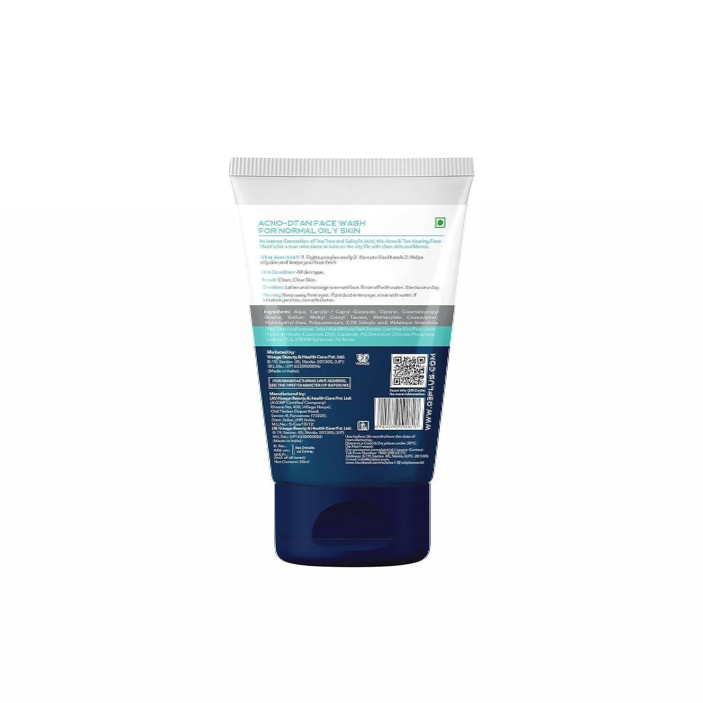Professional O3+ Alpha Men Acno D-TAN Face Wash with Hyaluronic & Mint
