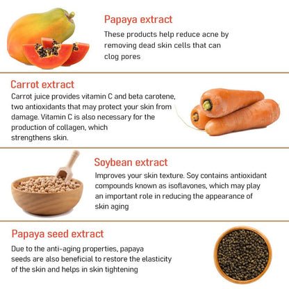 Astaberry Papaya Face Wash-Reduces Pigmentation & Moisturizes