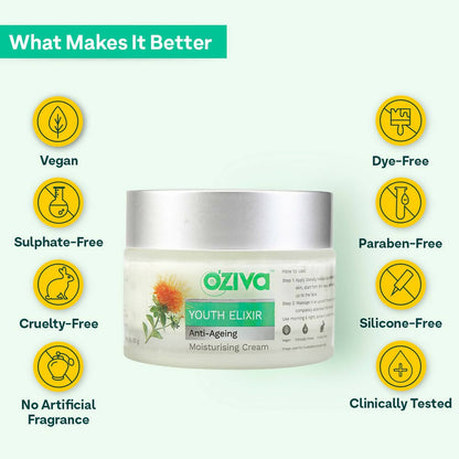 OZiva Youth Elixir Anti-Ageing Moisturising Cream