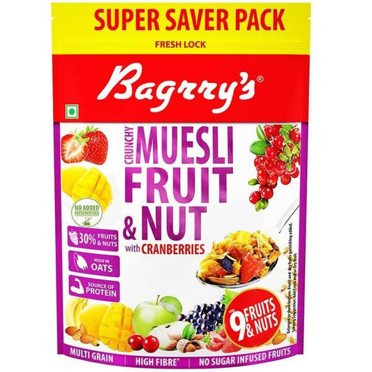 Bagrry's Crunchy Fruit & Nut Muesli with Cranberries - BUDNE
