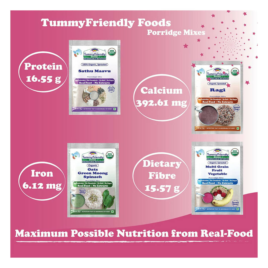 TummyFriendly Foods Organic Sprouted Porridge Mixes Combo