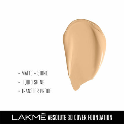 Lakme Absolute 3D Cover Foundation - Warm Cr??me (15 Ml)
