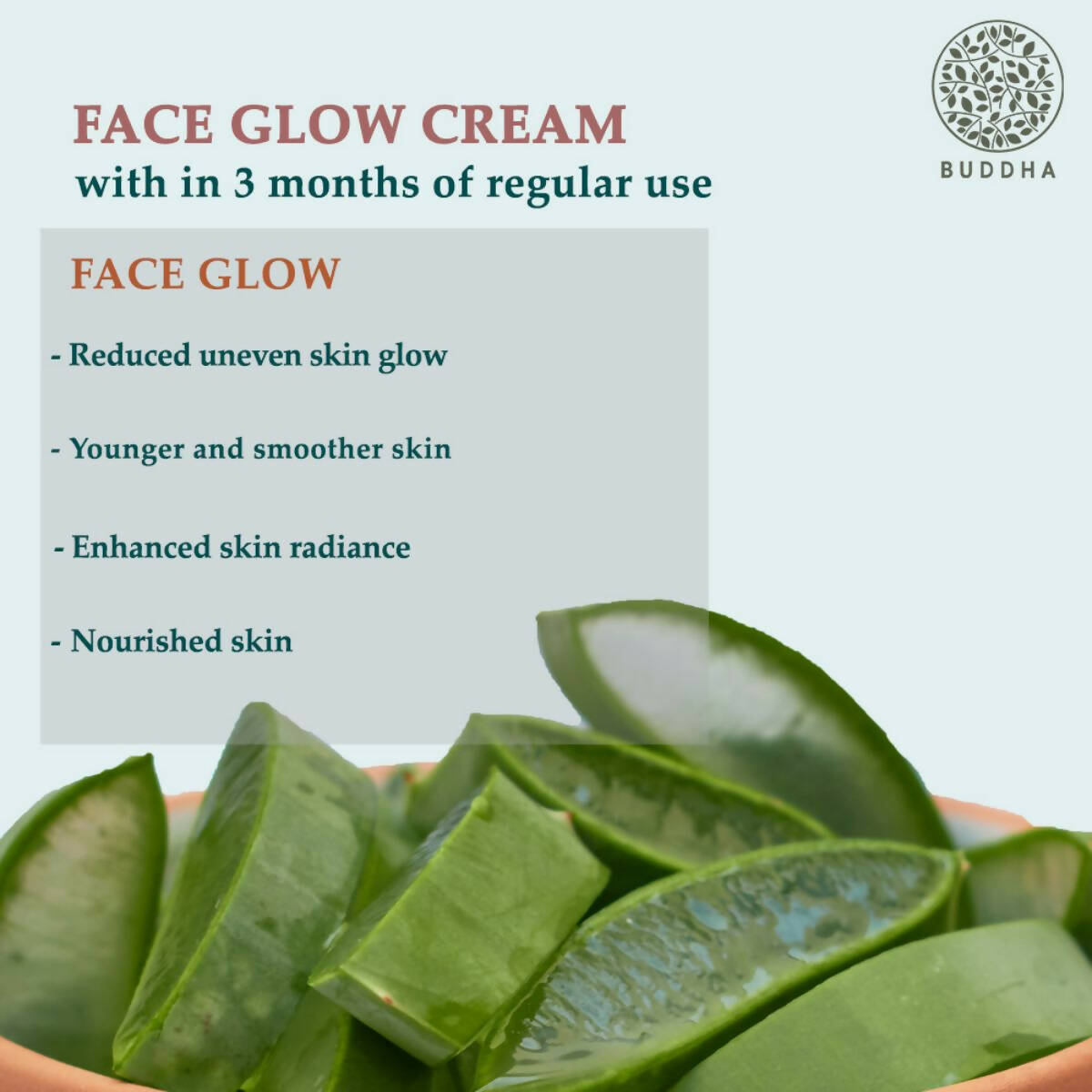 Buddha Natural Face Glow Cream - Helps Achieve an Instant White Glow and Shining, Bright Skin