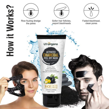 LA Organo Blackhead Remover Activated Charcoal Peel Off Mask