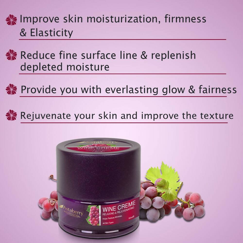 Astaberry Professional Wine Face Creme- Reduce Wrinkles