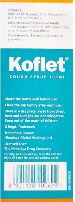 Himalaya Herbals - Koflet Cough Syrup