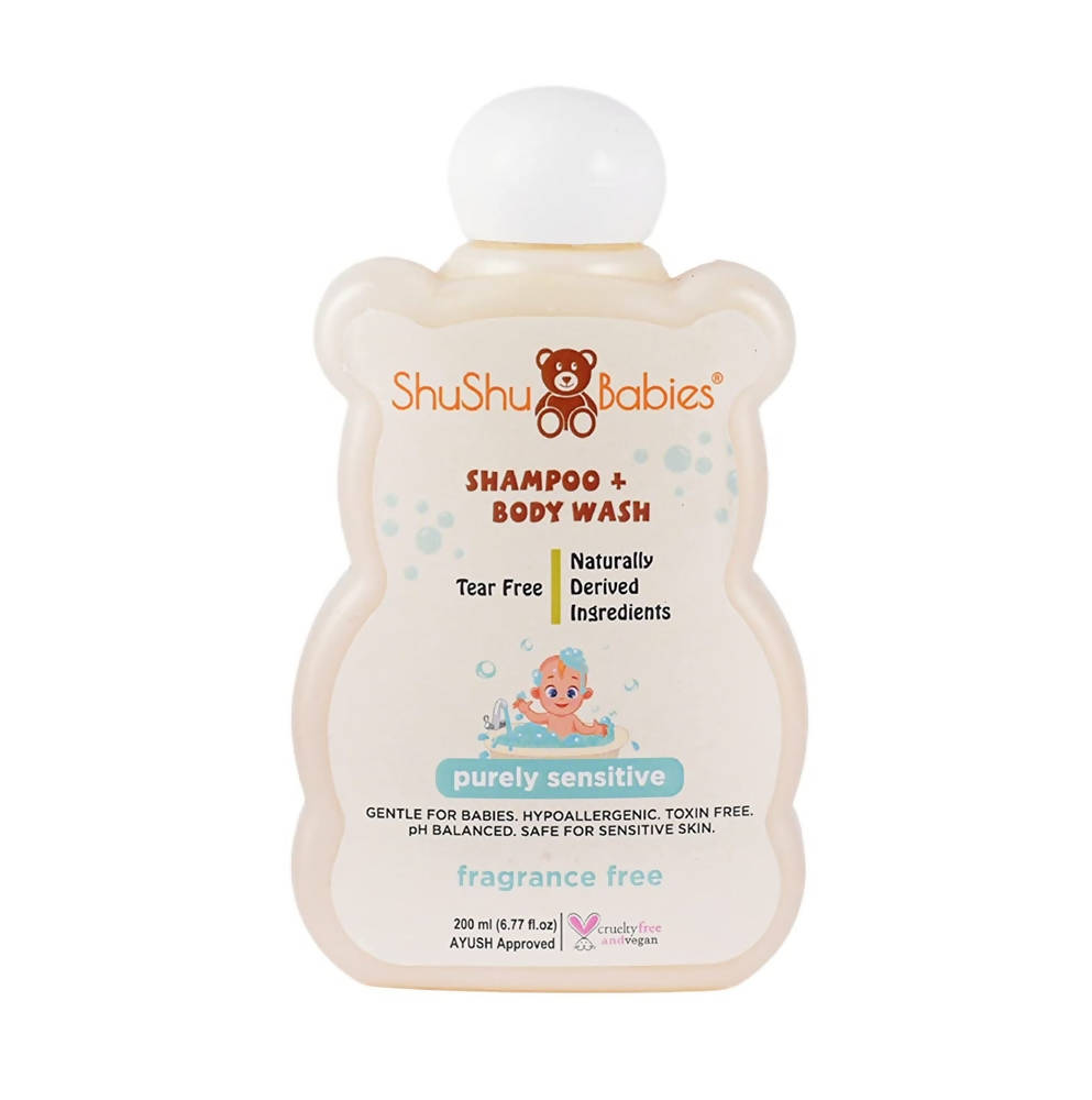 ShuShu Babies Shampoo + Body Wash Fragrance Free -  USA, Australia, Canada 