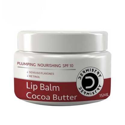 Dermistry Cocoa Butter Lip Care Tint Balm Plumping Nourishing Retinol SPF 10 for Glossy Lips - usa canada australia
