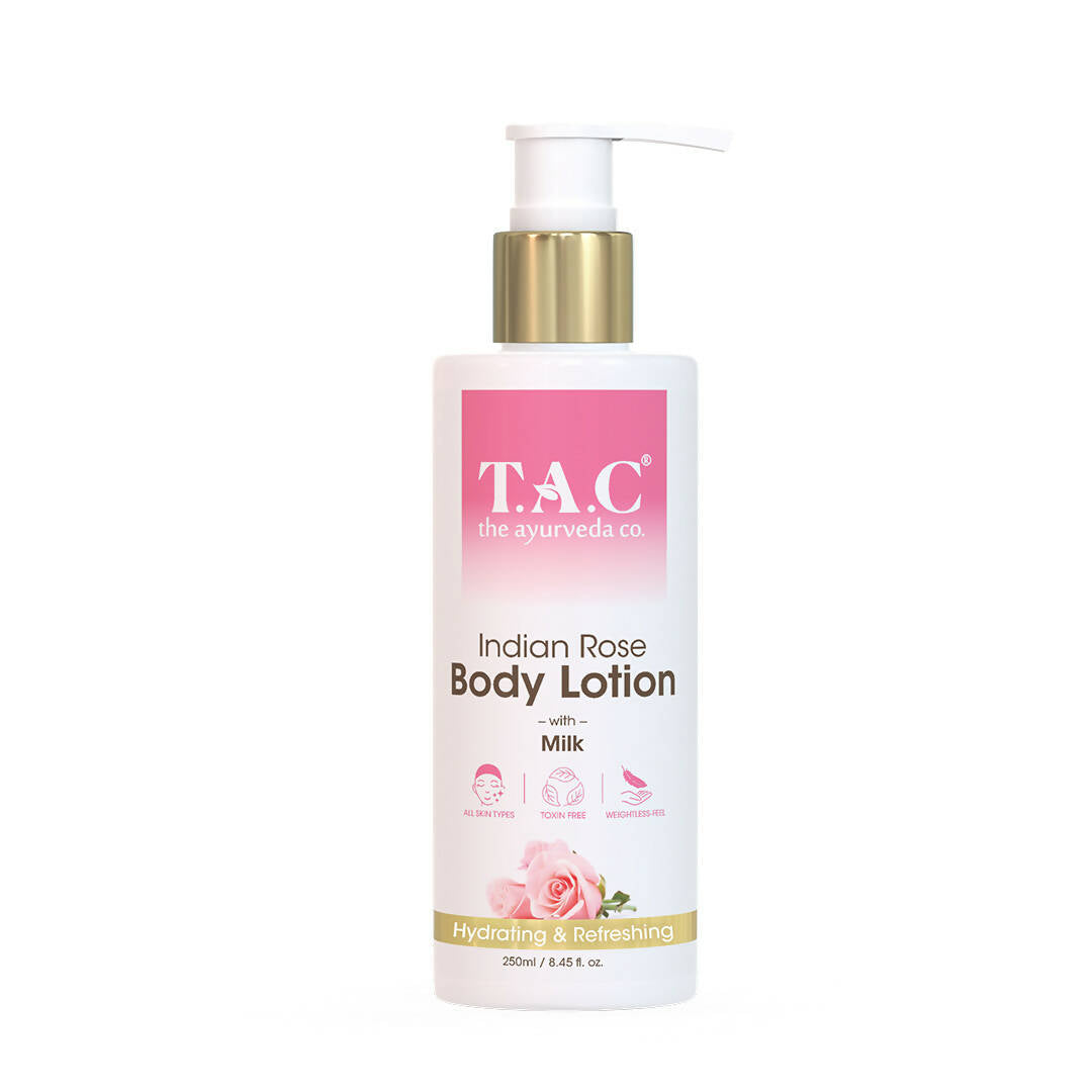 TAC - The Ayurveda Co. Indian Rose Body Lotion for Dry Skin with Milk Extract for Deep Nourishment & Moisturization - usa canada australia