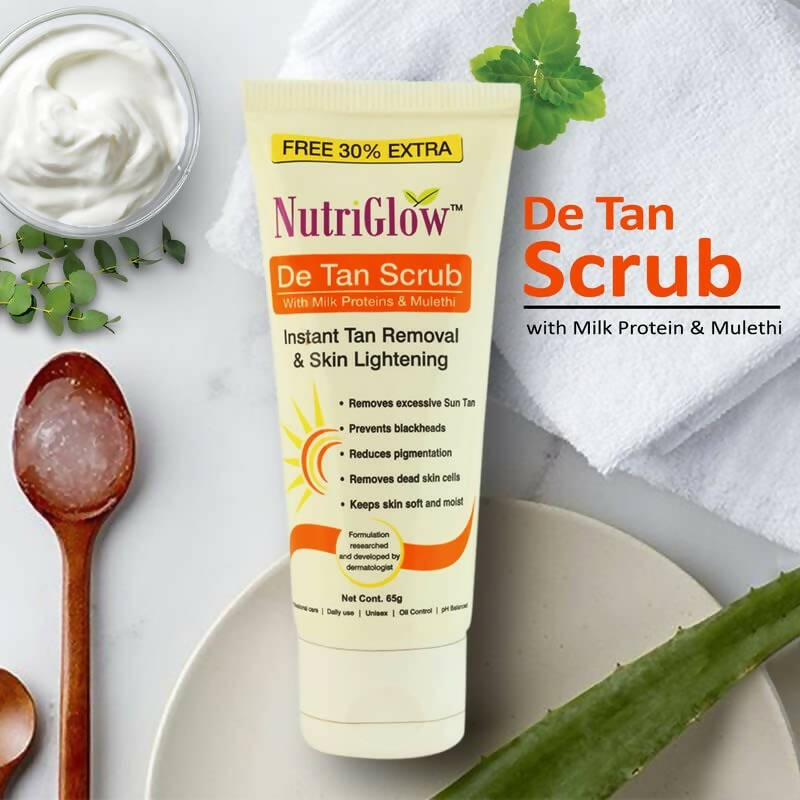 NutriGlow De Tan Scrub With Milk Protein & Mulethi