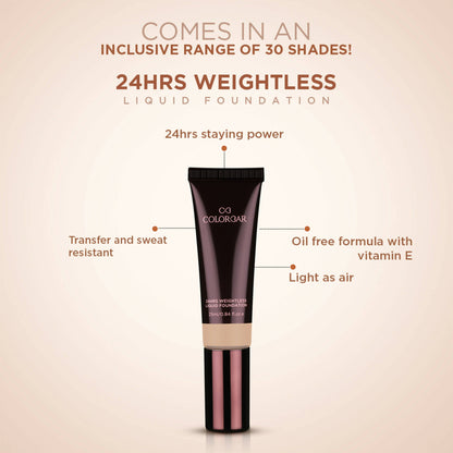 Colorbar 24Hrs Weightless Liquid Foundation Fc 2.2