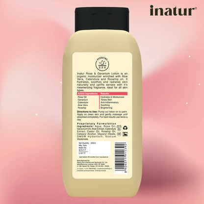 Inatur Rose and Geranium Lotion