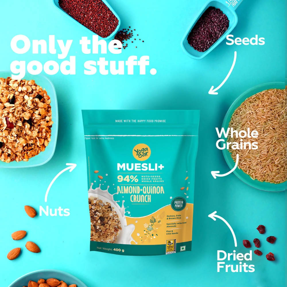 Yoga Bar Almonds + Quinoa Crunch Wholegrain Muesli